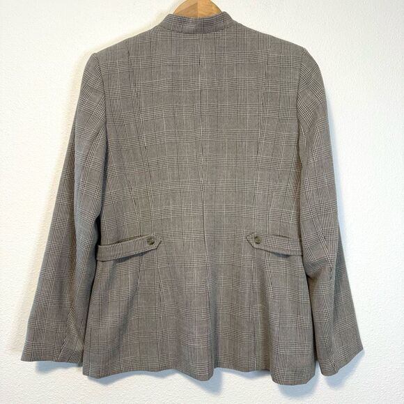 Vintage Emily Plaid Button Down Blazer Jacket Size 14 - Picture 8 of 9
